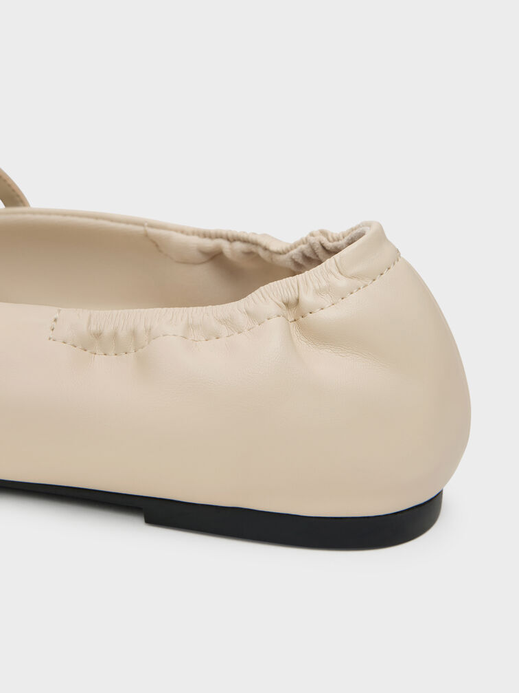 Georgie Chain Mary Jane Flats, Beige, hi-res