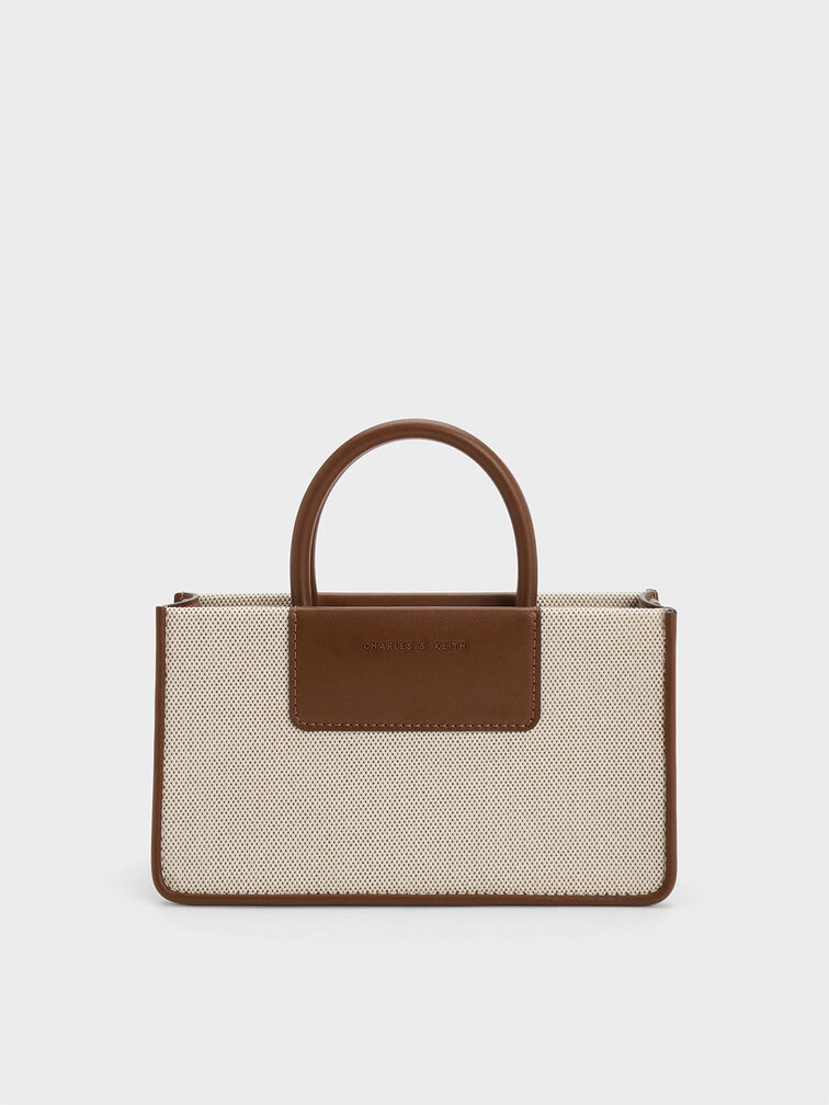 Mini Astra Canvas Tote Bag, Chocolate, hi-res