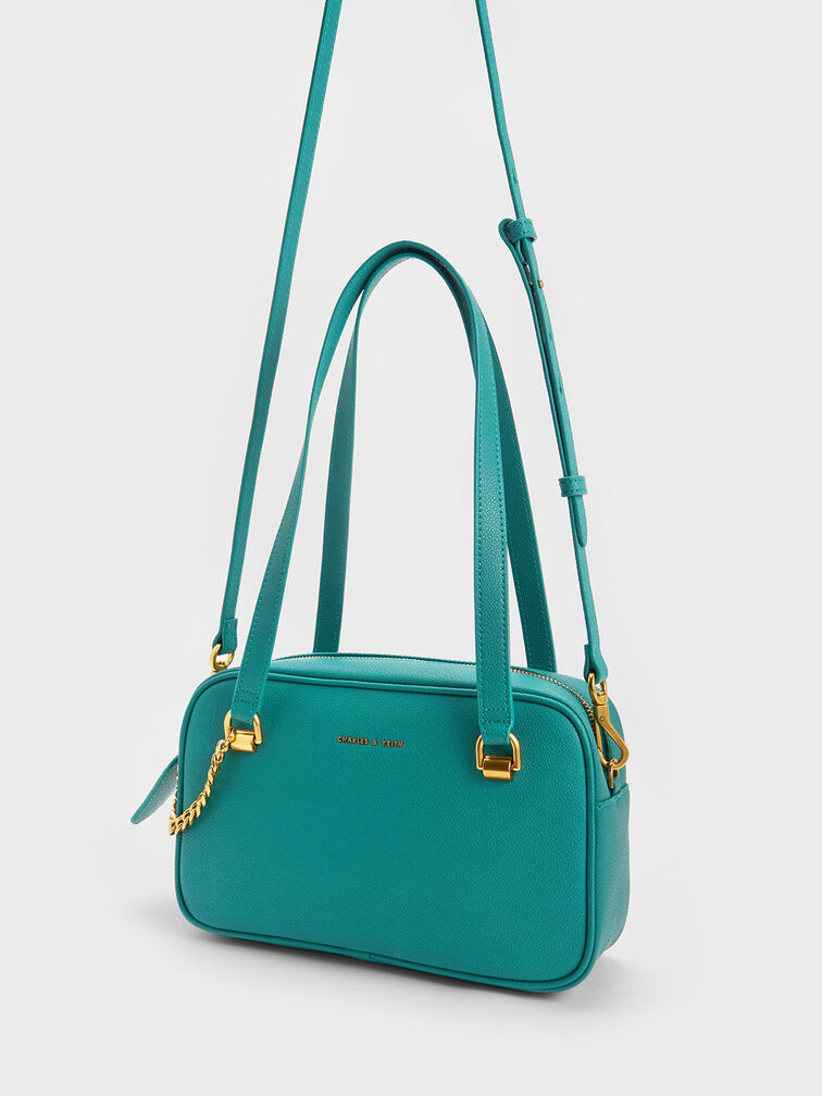 Avis Boxy Shoulder Bag, Turquoise, hi-res