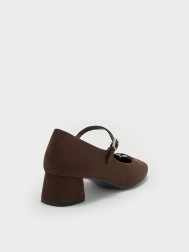 Gi&agrave;y b&uacute;p b&ecirc; đế cao Shila, Dark Brown Textured, hi-res
