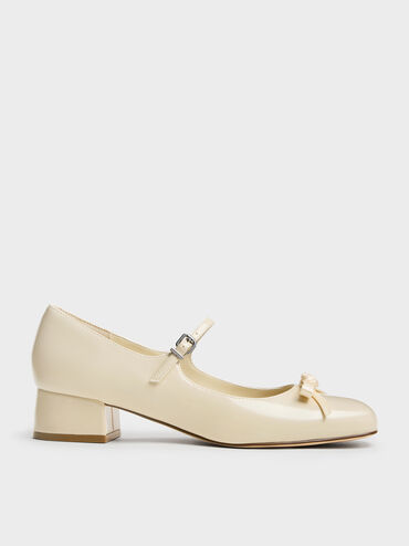 Kelis Rose-Bow Mary Jane Pumps, Beige, hi-res