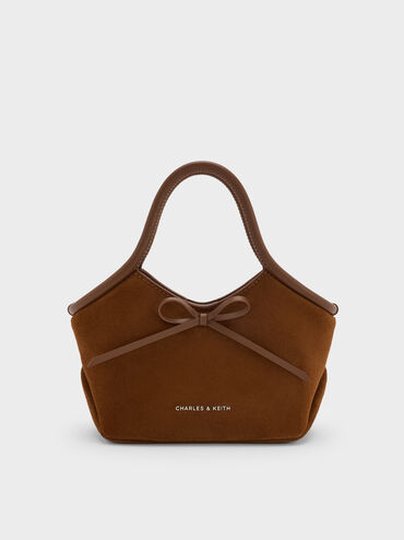 T&uacute;i x&aacute;ch Hazel Bow Tubular, Pecan Brown, hi-res