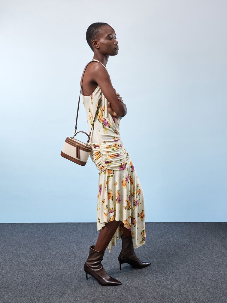 T&uacute;i x&aacute;ch h&igrave;nh hộp Enola Canvas, Chocolate, hi-res