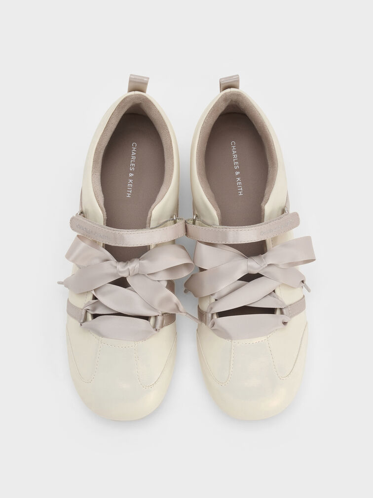 Gi&agrave;y sneakers cổ thấp Silko Pearlescent, Phấn, hi-res