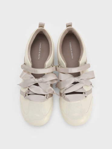 Gi&agrave;y sneakers cổ thấp Silko Pearlescent, Phấn, hi-res