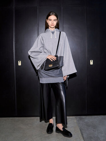 Violetta Boxy Bag, Black, hi-res