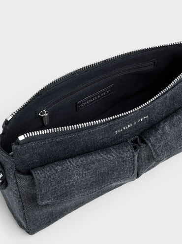 T&uacute;i đeo vai h&igrave;nh thang Rachel Denim, Xanh denim, hi-res