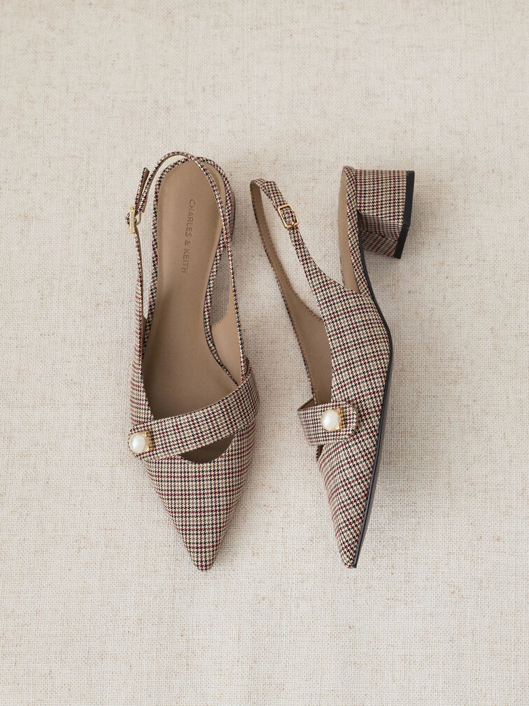 Gi&agrave;y sandals cao g&oacute;t Marie Checkered, Nhiều m&agrave;u, hi-res