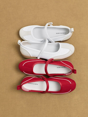 Louise Two-Tone Mary Jane Sneakers, White, hi-res