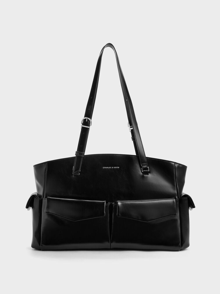 T&uacute;i tote phom chữ nhật Rachel, Noir, hi-res