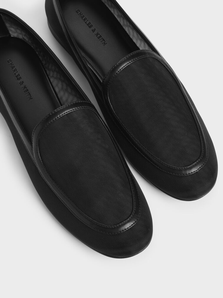 Mackie Mesh Loafers, Black Textured, hi-res