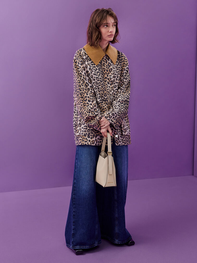 Edna Bucket Bag, Oat, hi-res