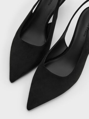 Gi&agrave;y cao g&oacute;t b&iacute;t mũi Kaia Faux Suede, Đen họa tiết, hi-res