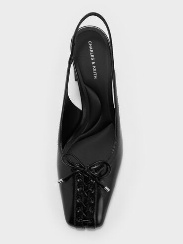 Gi&agrave;y sandals cao g&oacute;t mũi vu&ocirc;ng, Đen, hi-res