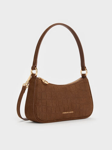 Elspeth Shoulder Bag, Chocolate, hi-res