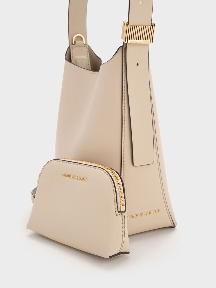 Edna Bucket Bag, Oat, hi-res