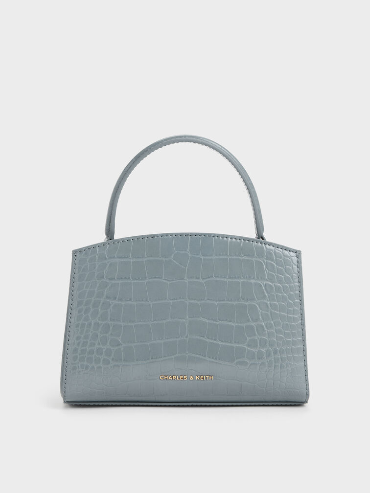 T&uacute;i x&aacute;ch h&igrave;nh thang Aubrielle Croc-Effect, Smoky Blue, hi-res