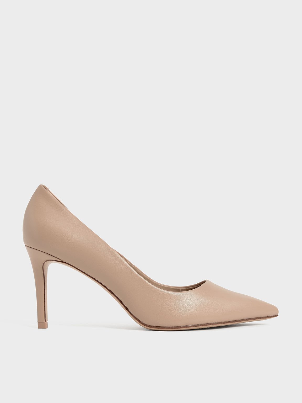 Pointed Toe Stiletto Pumps, Nude, hi-res
