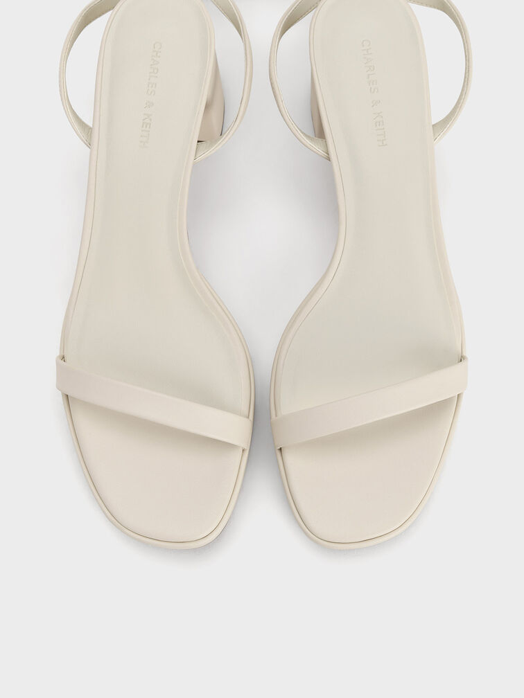 Gi&agrave;y sandals cao g&oacute;t Thin-Strap Block Heel, Phấn, hi-res