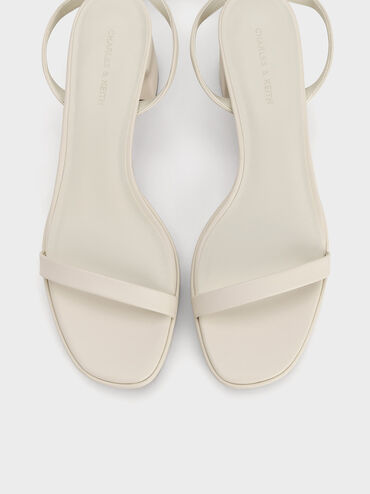 Gi&agrave;y sandals cao g&oacute;t Thin-Strap Block Heel, Phấn, hi-res