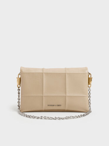 T&uacute;i đeo ch&eacute;o chần b&ocirc;ng Delfina, Sand Beige, hi-res