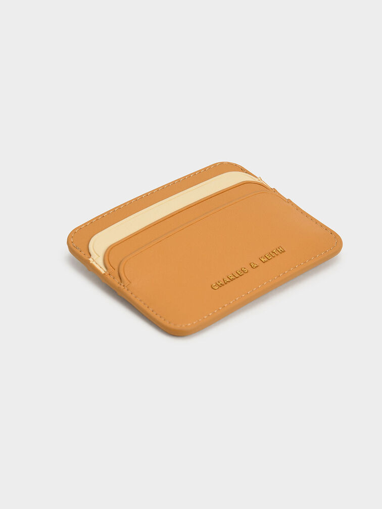 Two-Tone Rounded Cardholder, Orange, hi-res