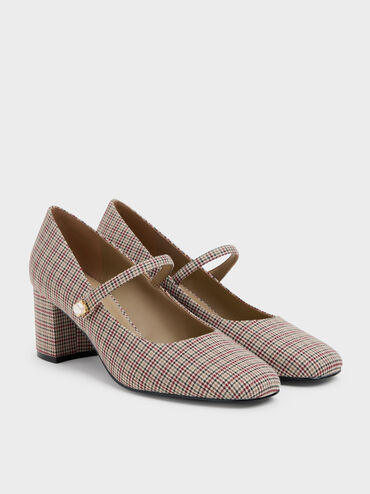 Gi&agrave;y cao g&oacute;t b&iacute;t mũi Marie Checkered, Nhiều m&agrave;u, hi-res