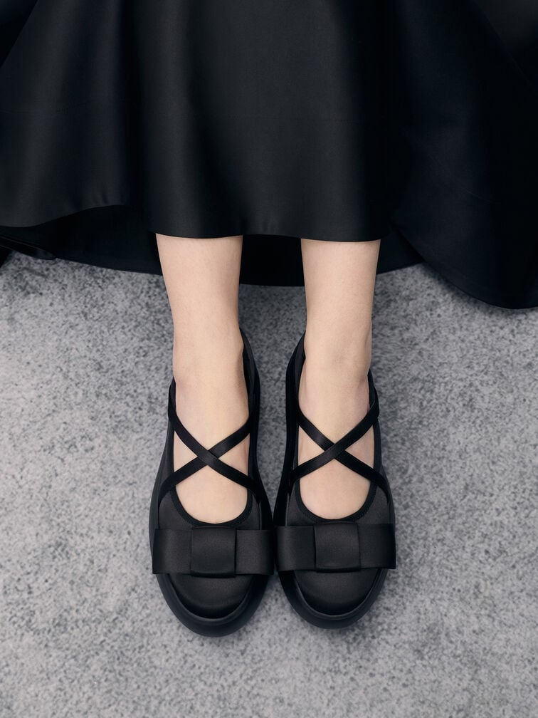 Gi&agrave;y b&uacute;p b&ecirc; đế xuồng Brantley, Đen họa tiết, hi-res