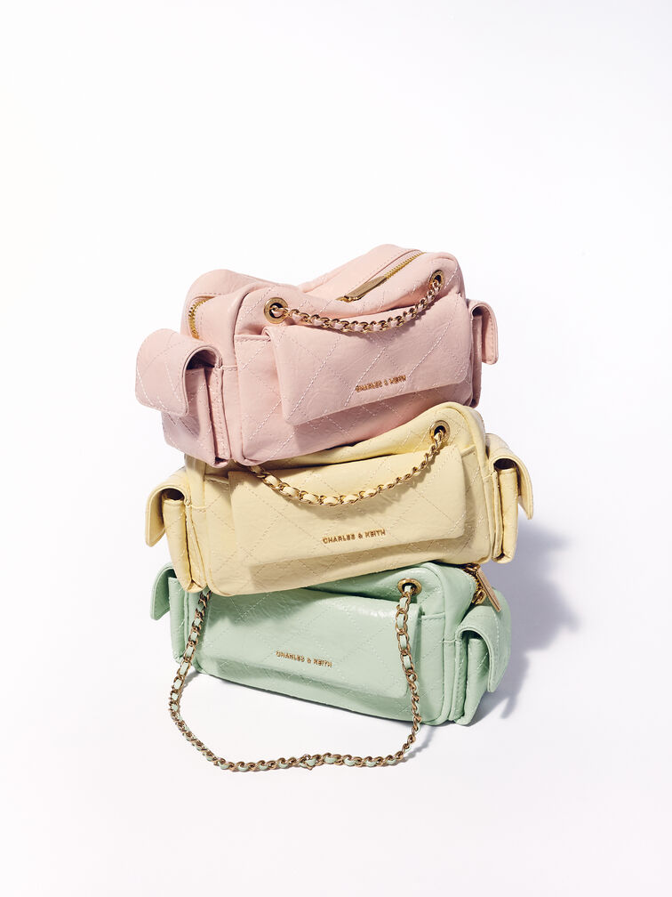 T&uacute;i đeo ch&eacute;o phom chữ nhật Duo Quilted, Soft Pink, hi-res