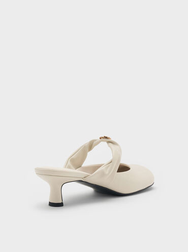 Gi&agrave;y mules cao g&oacute;t Metallic-Accent, Phấn, hi-res