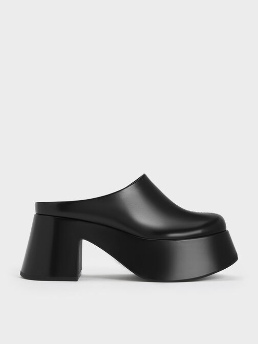 Giày mules cao gót Rubina Platform, Black Boxed, hi-res