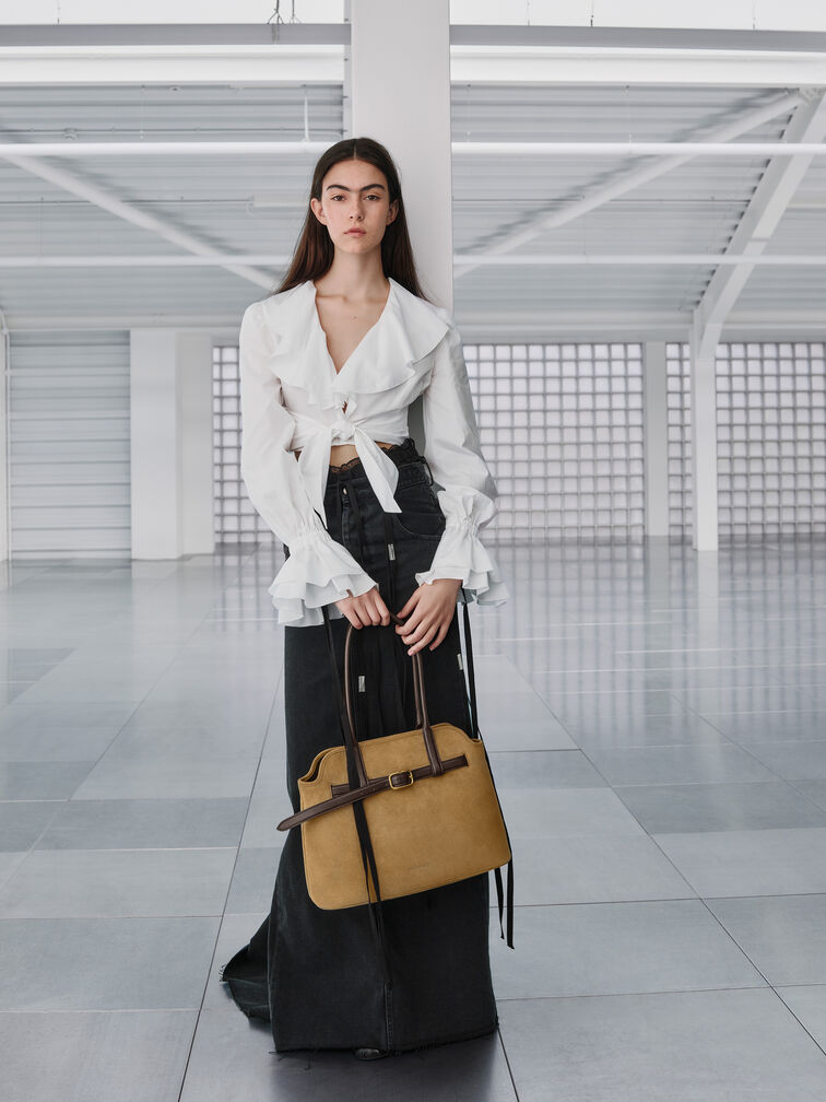 Túi tote phom chữ nhật Victoria Recycled, Sahara Sand, hi-res