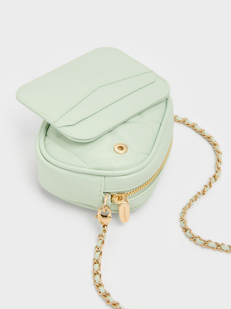 Arwen Quilted Mini Bag, Mint Green, hi-res