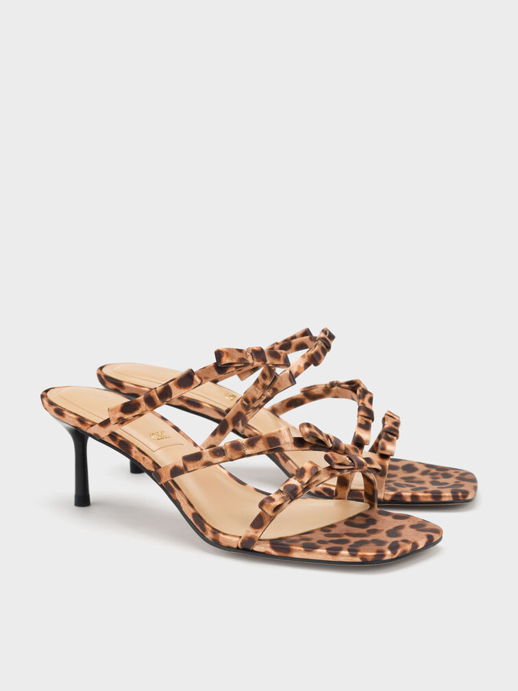 Gi&agrave;y sandals cao g&oacute;t Jessy Recycled Polyester Leopard-Print Bow, Nhiều m&agrave;u, hi-res