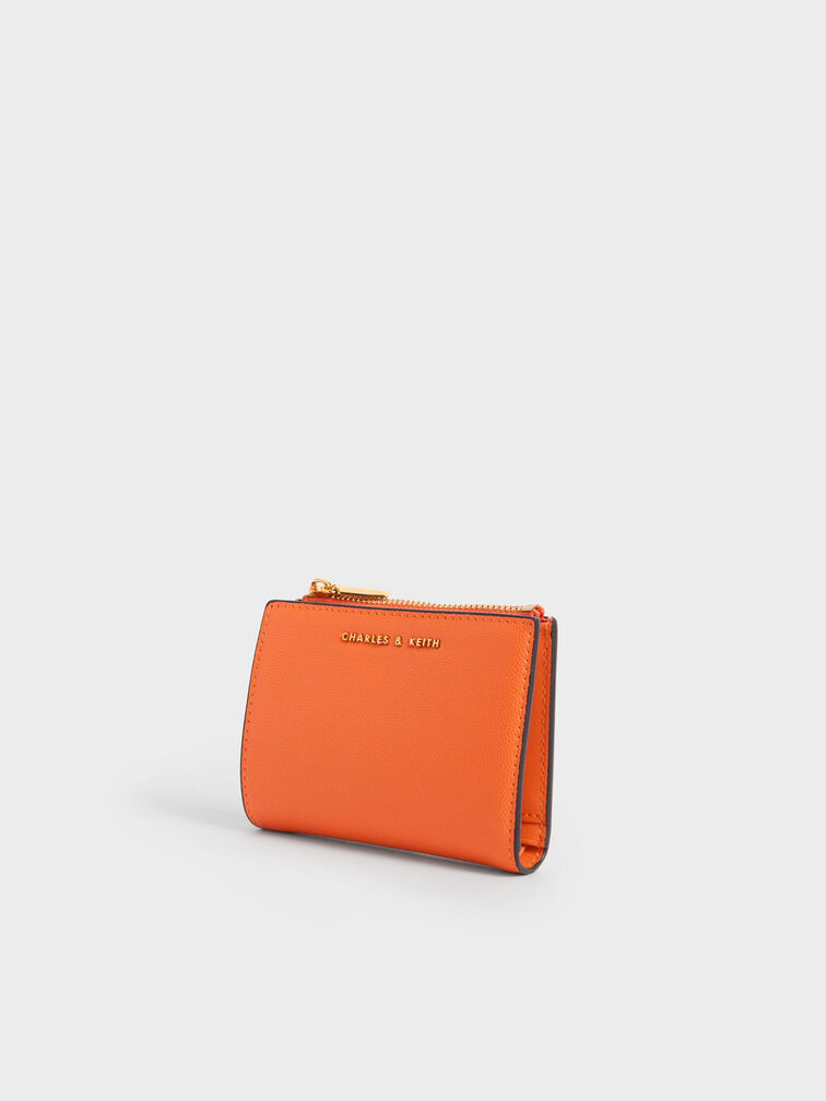 Harmonee Top Zip Small Wallet, Orange, hi-res