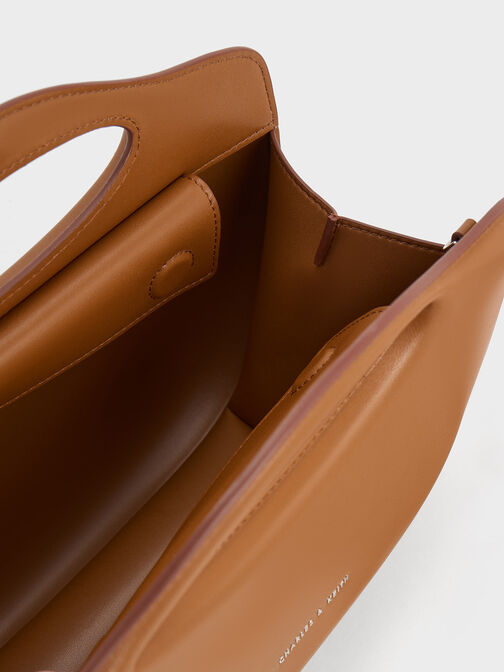 Túi xách hình thang Cocoon Curved, Chocolate, hi-res
