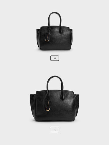 Large Ginevra Tote Bag, Black, hi-res