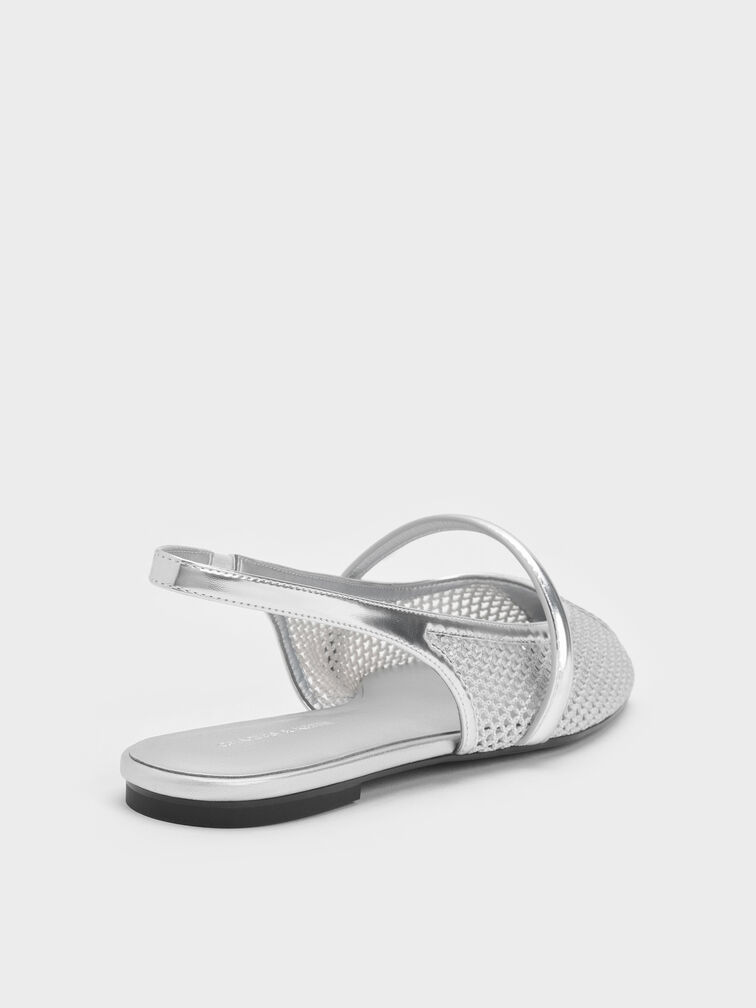 Gi&agrave;y sandals mũi tr&ograve;n Ellory, Bạc, hi-res