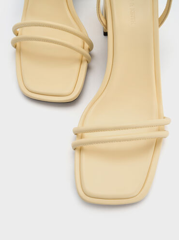 Gi&agrave;y sandals cao g&oacute;t Strappy Trapeze-Heel, V&agrave;ng, hi-res