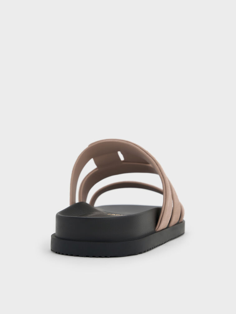 Petina Suede Flatform Sandals, Taupe, hi-res