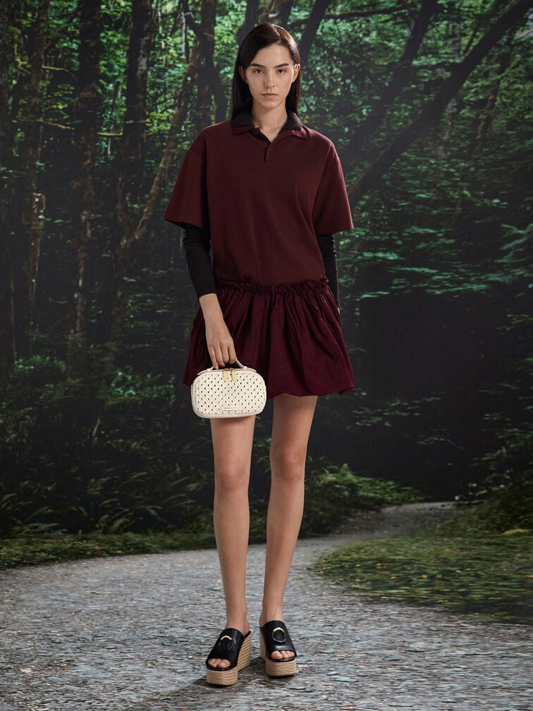 Azure Woven Crossbody Bag, Cream, hi-res