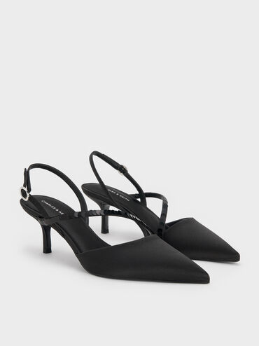 Gi&agrave;y sandals cao g&oacute;t Briella Sequinned, Đen họa tiết, hi-res