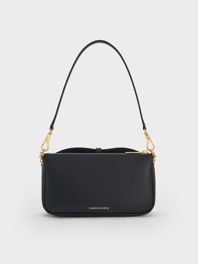 Adalyn Chain Shoulder Bag, Black, hi-res