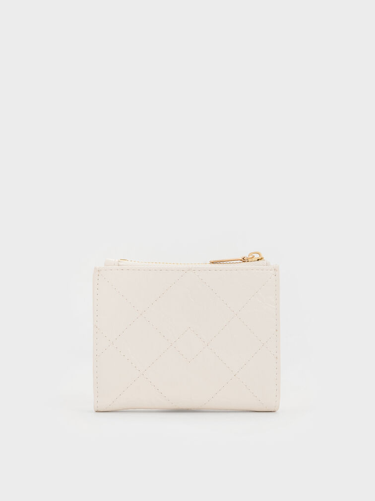 V&iacute; ngắn Duo Quilted kem, Kem, hi-res