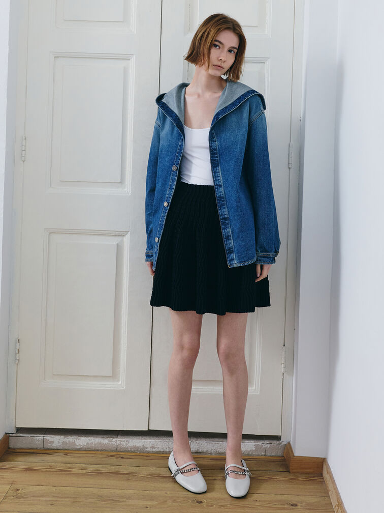 Gi&agrave;y b&uacute;p b&ecirc; quai ngang Georgie, X&aacute;m nhạt, hi-res