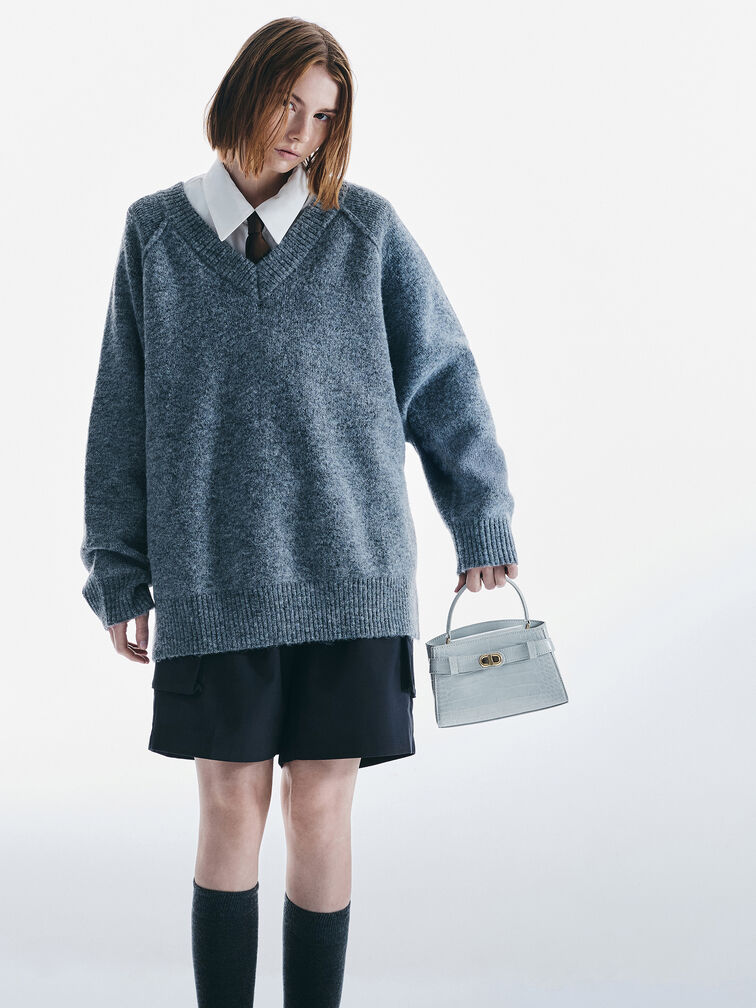 T&uacute;i x&aacute;ch h&igrave;nh thang Aubrielle Croc-Effect, Sea Salt Blue, hi-res