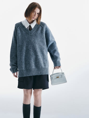 T&uacute;i x&aacute;ch h&igrave;nh thang Aubrielle Croc-Effect, Sea Salt Blue, hi-res