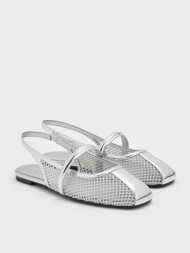 Gi&agrave;y sandals mũi tr&ograve;n Ellory, Bạc, hi-res
