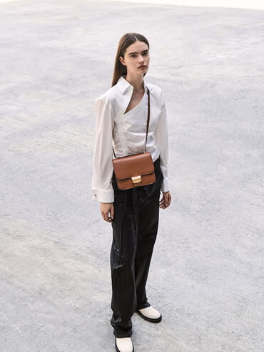 Violetta Boxy Bag, Chocolate, hi-res