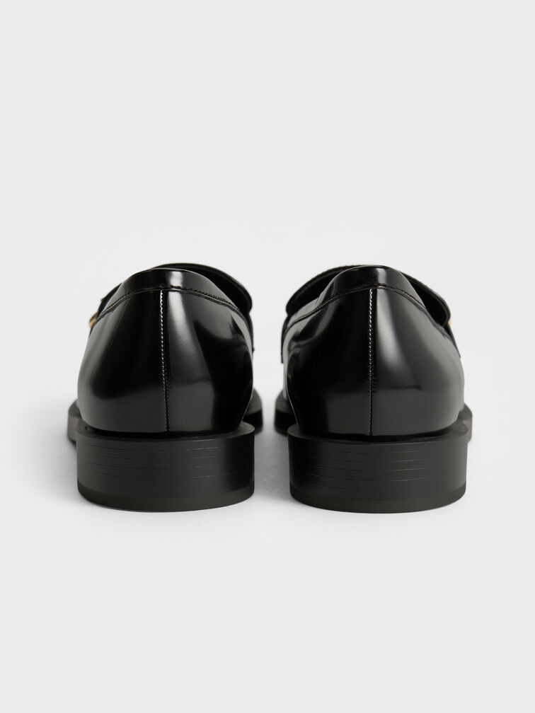 Marley Metallic-Accent Loafers, Black Boxed, hi-res
